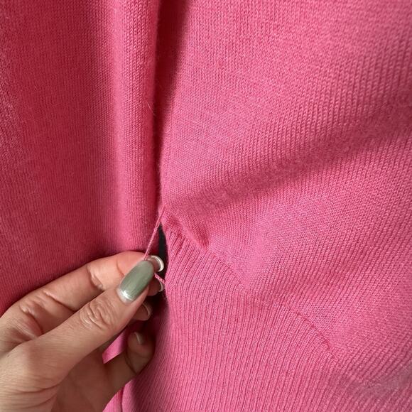 Elie Tahari Cashmere Cardigan Sweater Scalloped Hem Flower Buttons - Picture 9 of 11